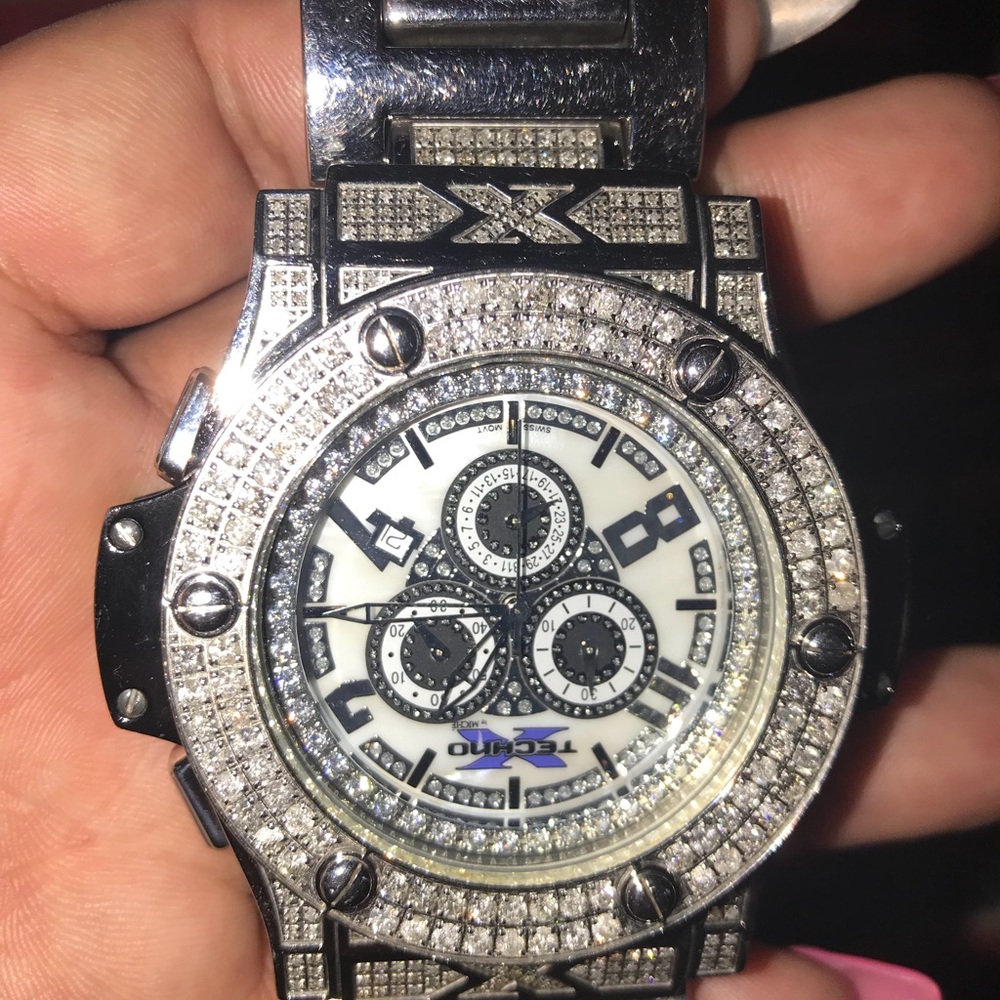 Diamond techno watch by miche